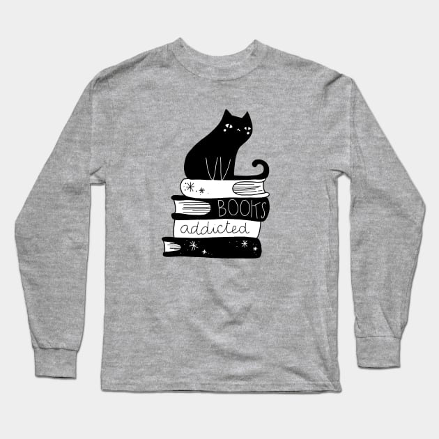 books addicted Long Sleeve T-Shirt by violinoviola